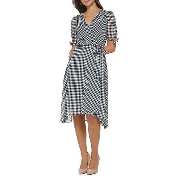 NWT Tommy Hilfiger Belted Check Dress - Picture 2 of 3